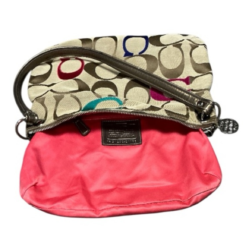 Coach - EC - Poppy Signature Multicolor Jacquard Canvas Shoulder Bag - Picture 7 of 8